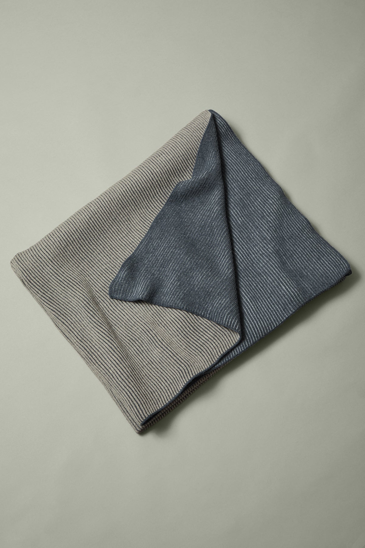 Wool Blanket Slate Blue and Gray