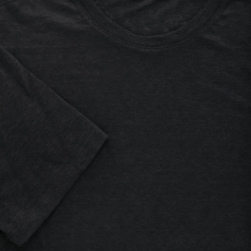 
                  
                    Short Sleeve Linen Crew Neck Tee-Shirt Black
                  
                