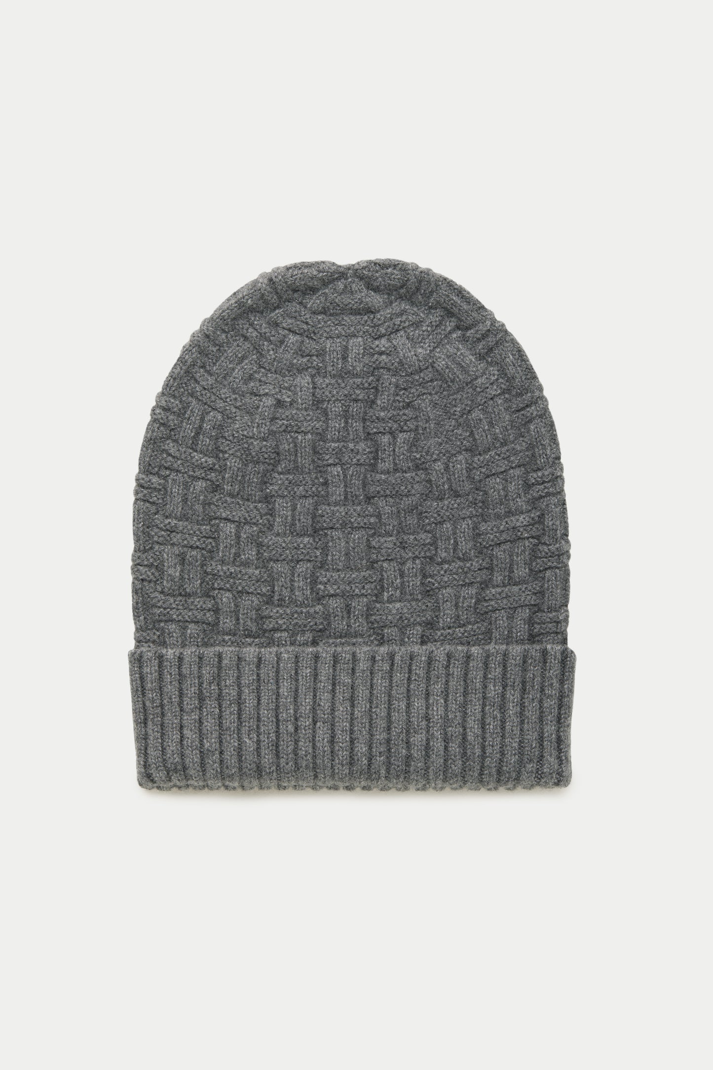 Basketweave Baby Cashmere Charcoal Gray