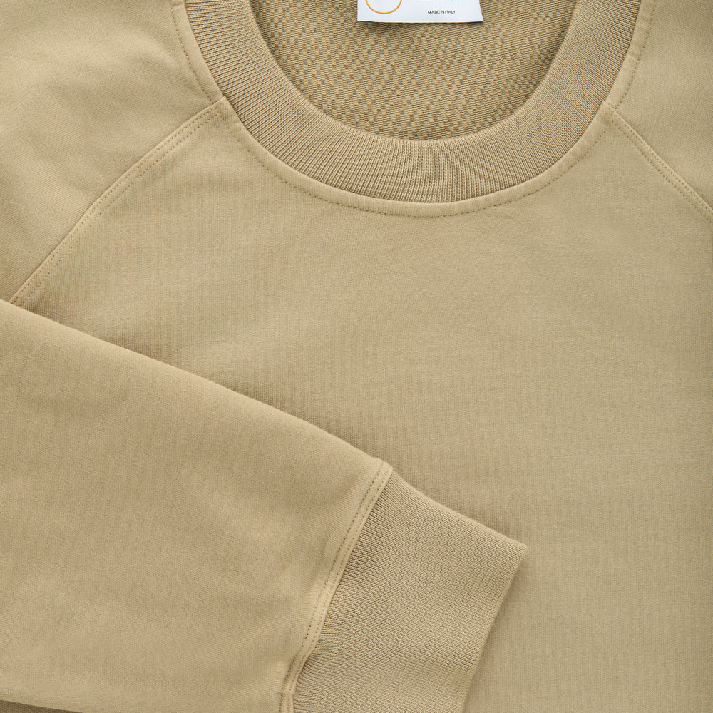 Cotton Modal Relaxed Raglan Sweatshirt Candied Ginger