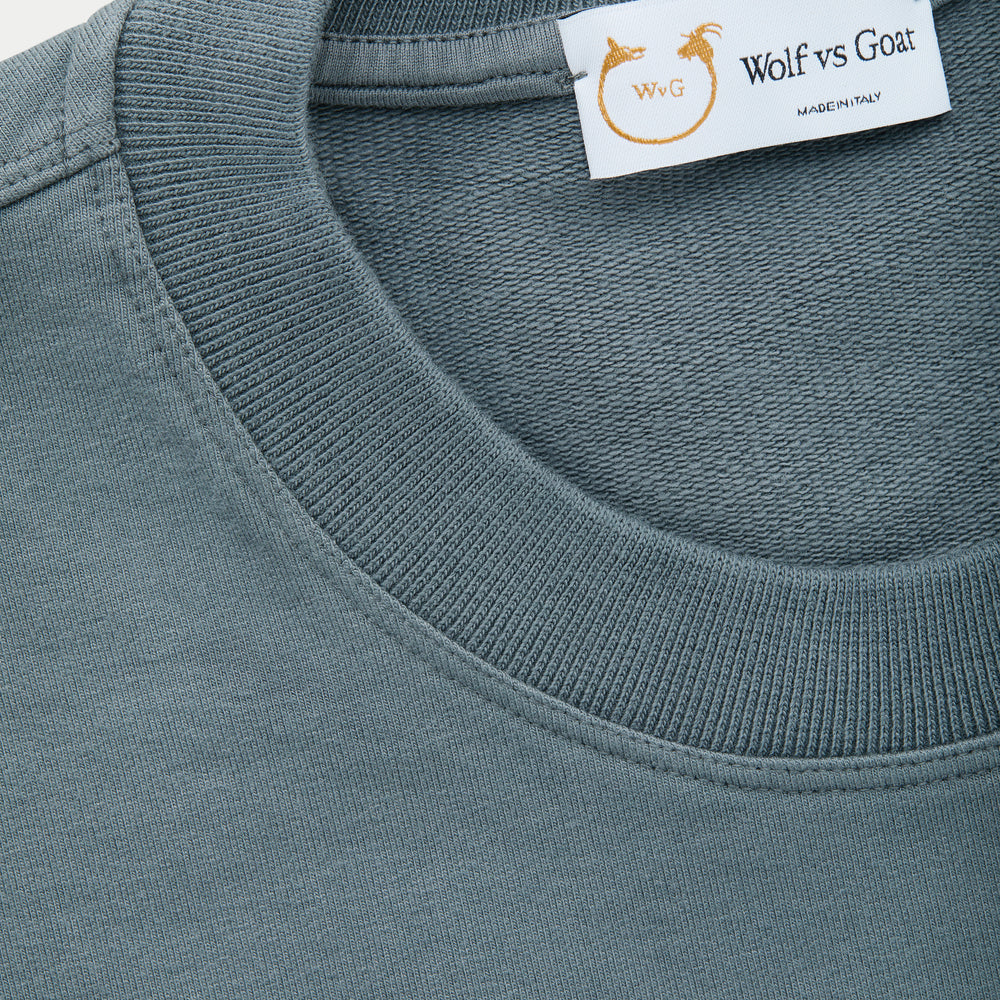 
                  
                    Cotton Modal Relaxed Crewneck Sweatshirt Goblin Blue
                  
                