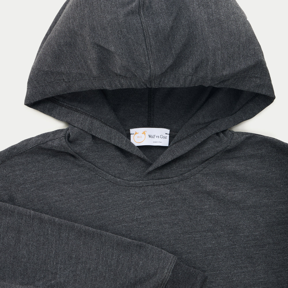 Galba Long Sleeve Jersey Hooded Tee Black