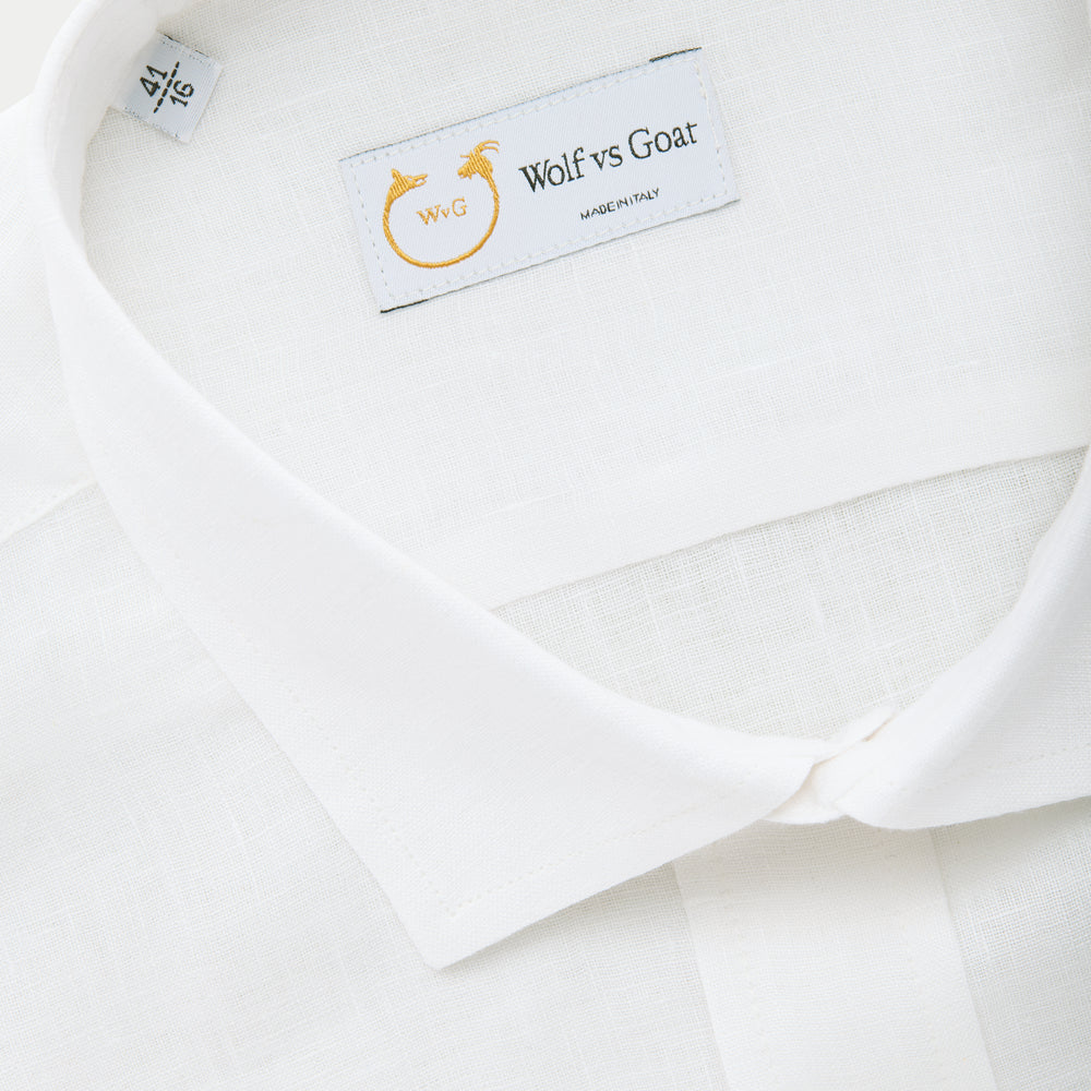 
                  
                    Slim Long Sleeve Linen Shirt White
                  
                