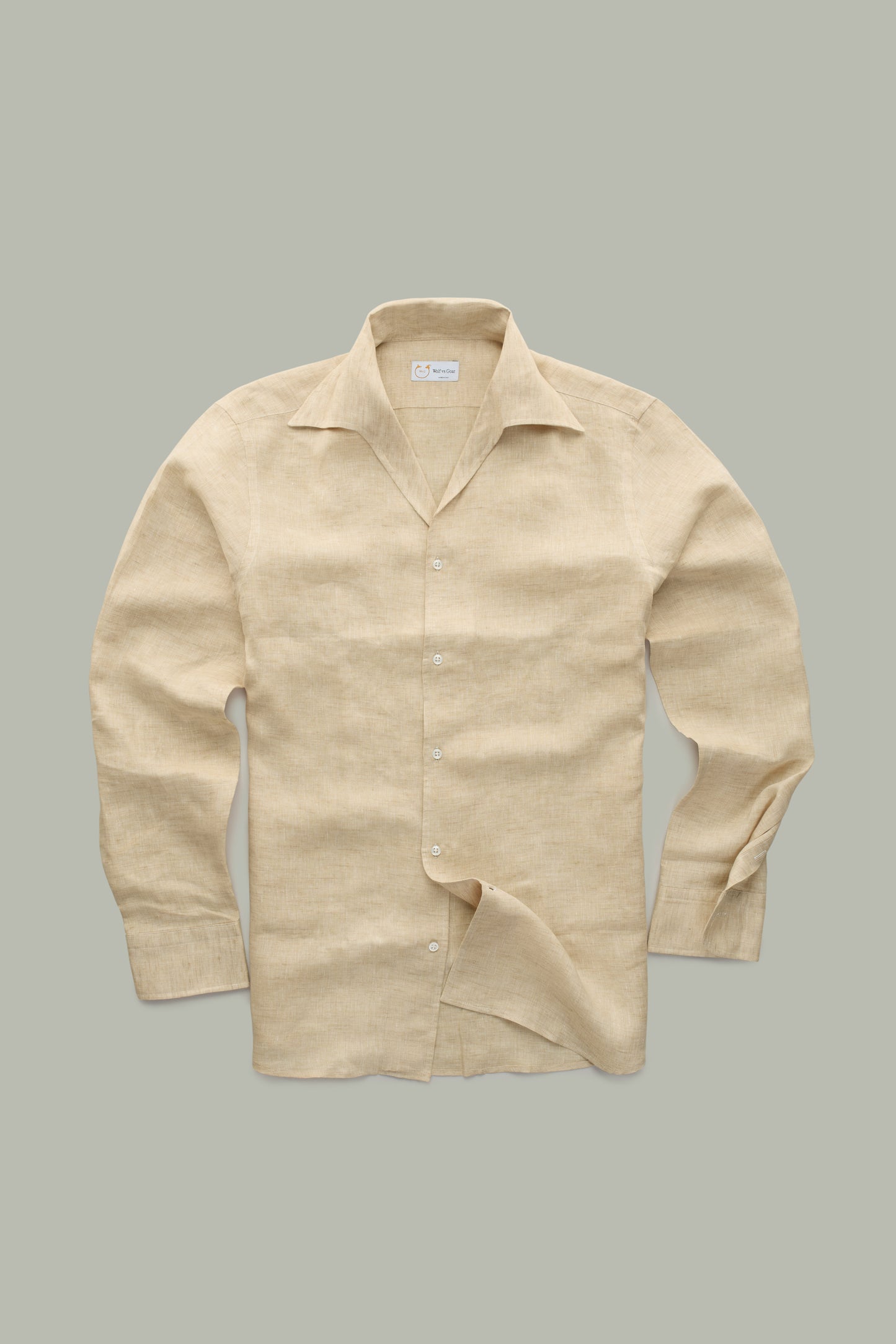 Capri Long Sleeve Linen Shirt Khaki