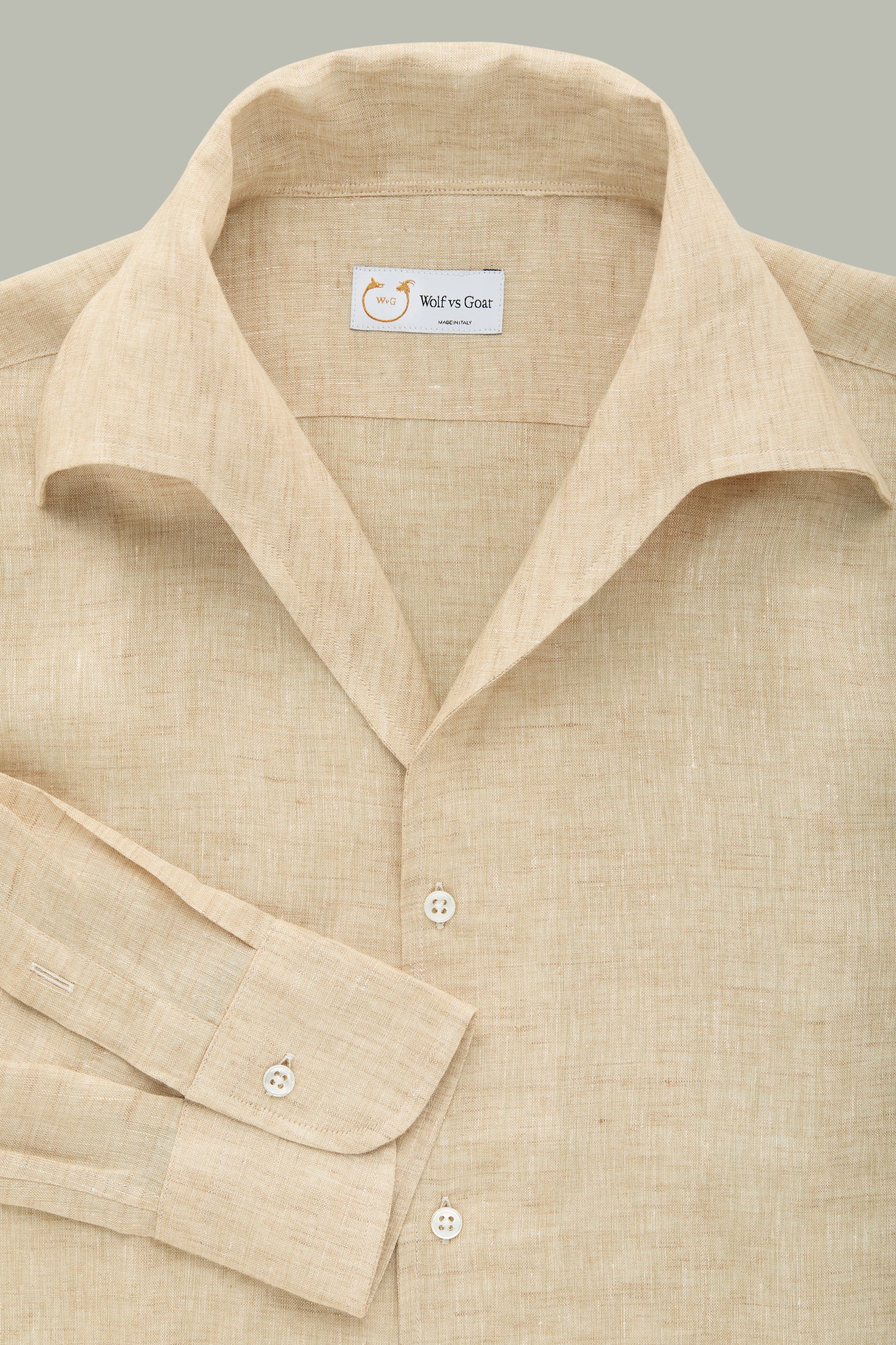 Capri Long Sleeve Linen Shirt Khaki