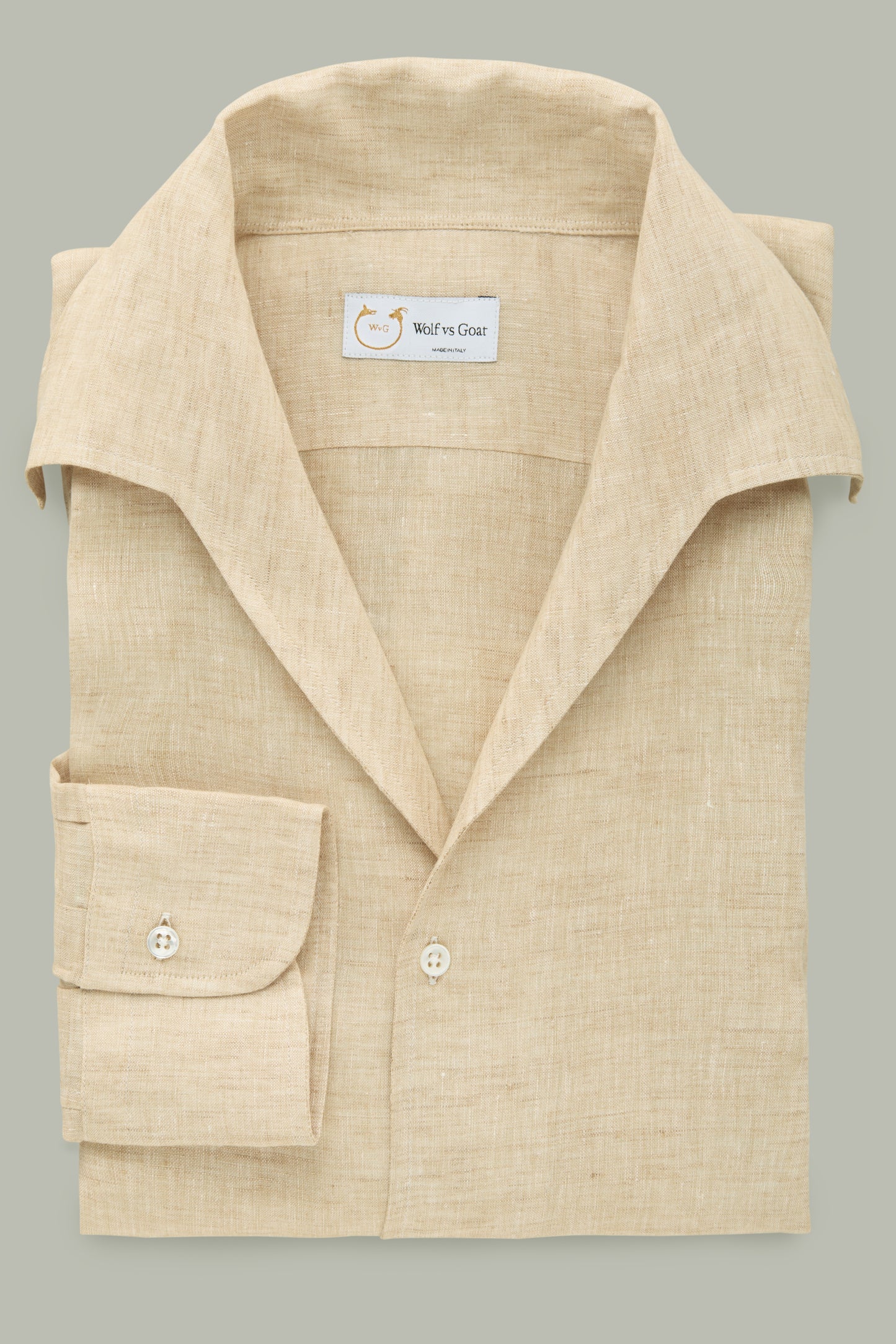 Capri Long Sleeve Linen Shirt Khaki