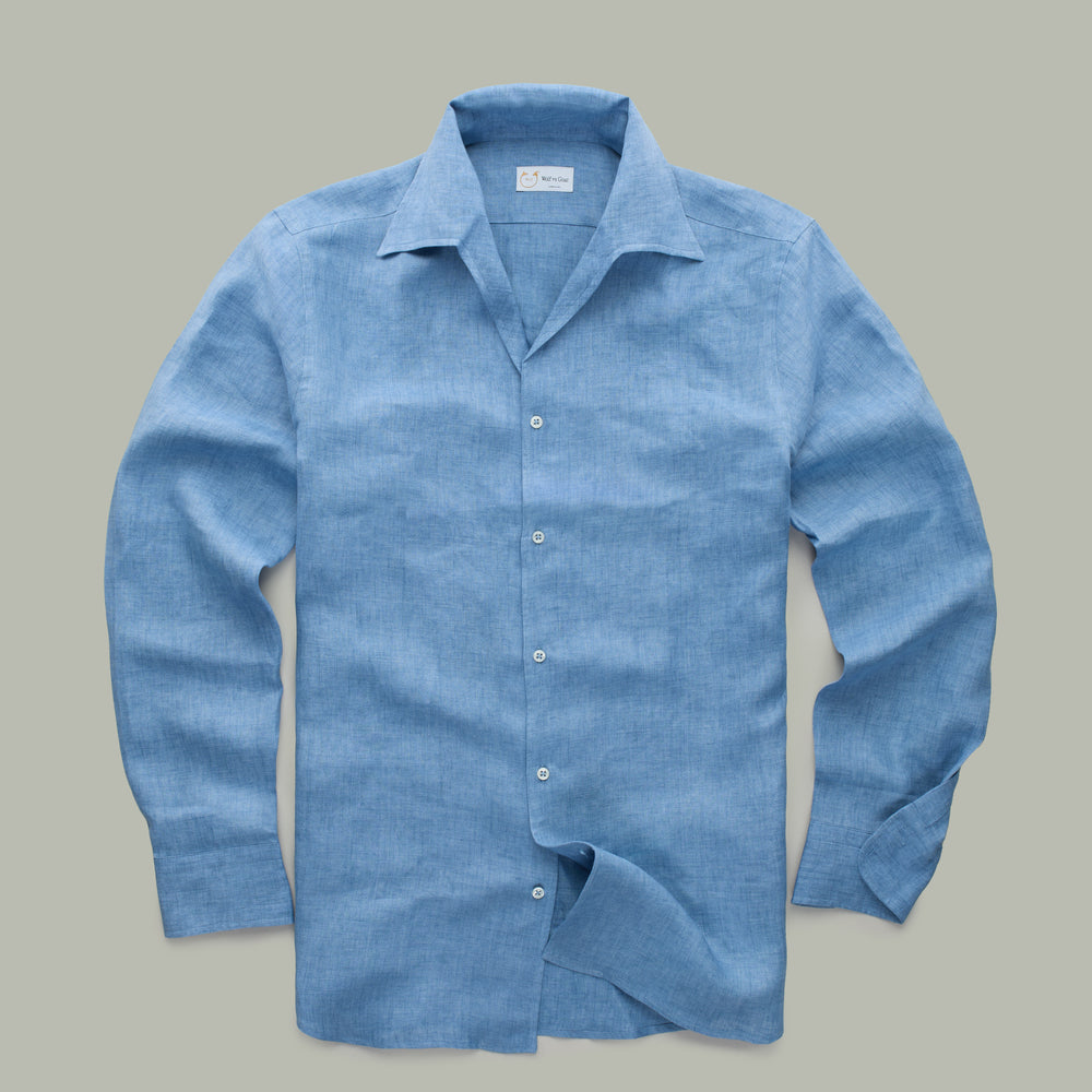 Capri Long Sleeve Linen Shirt Oxford Blue