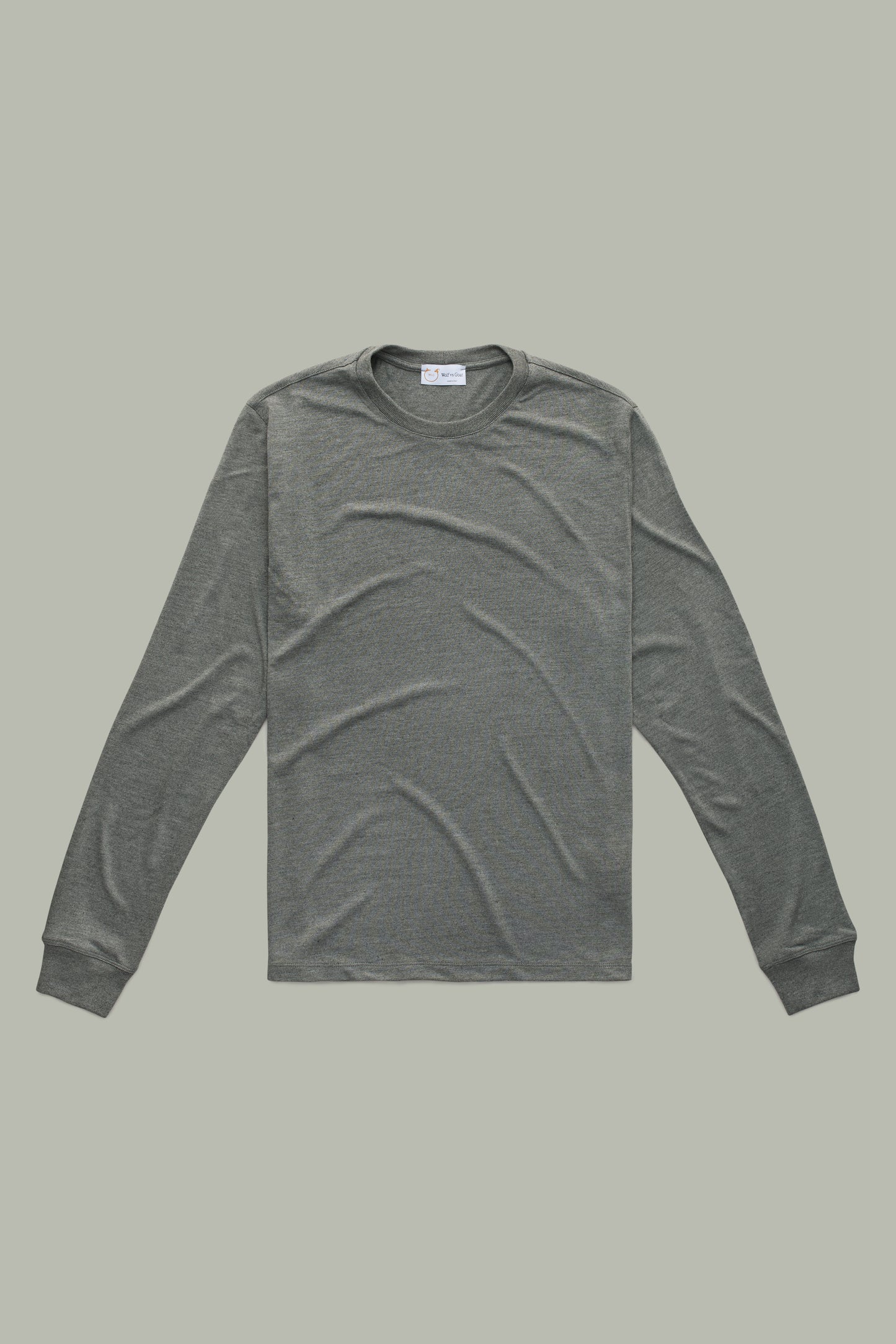 Heavyweight Long Sleeve Bamboo Sorona Jersey Crewneck Grey