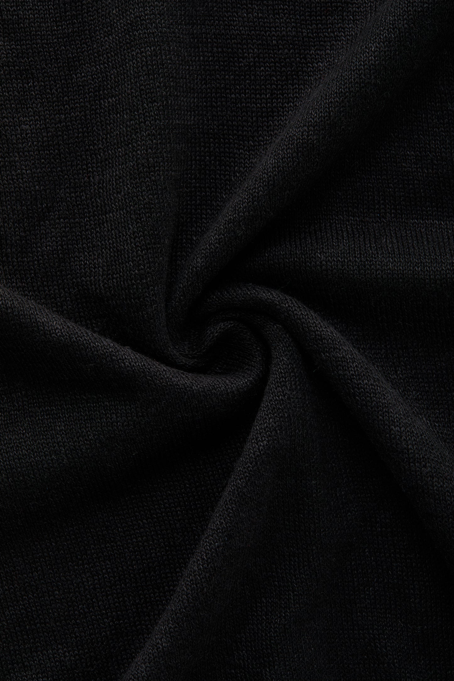 Short Sleeve Linen Cotton Knitted Polo Black