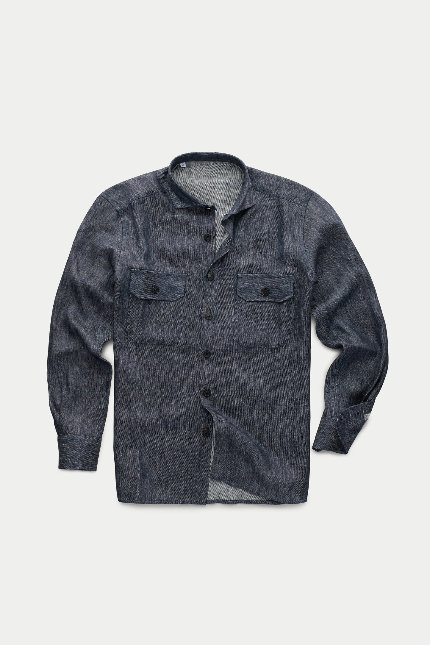 Linen Shirt Jacket Denim