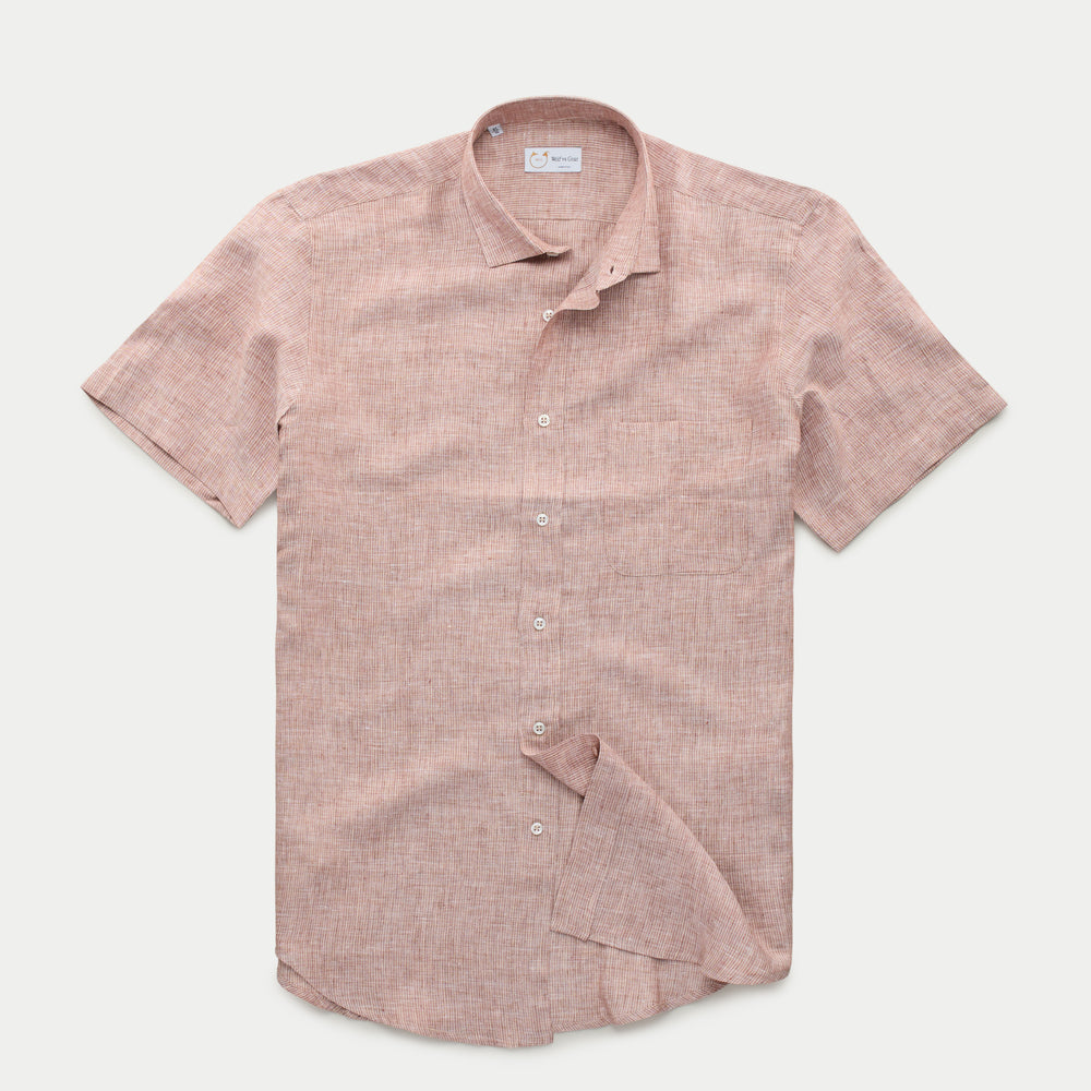 
                  
                    Regular Short Sleeve Linen Shirt Sahara Barrè
                  
                