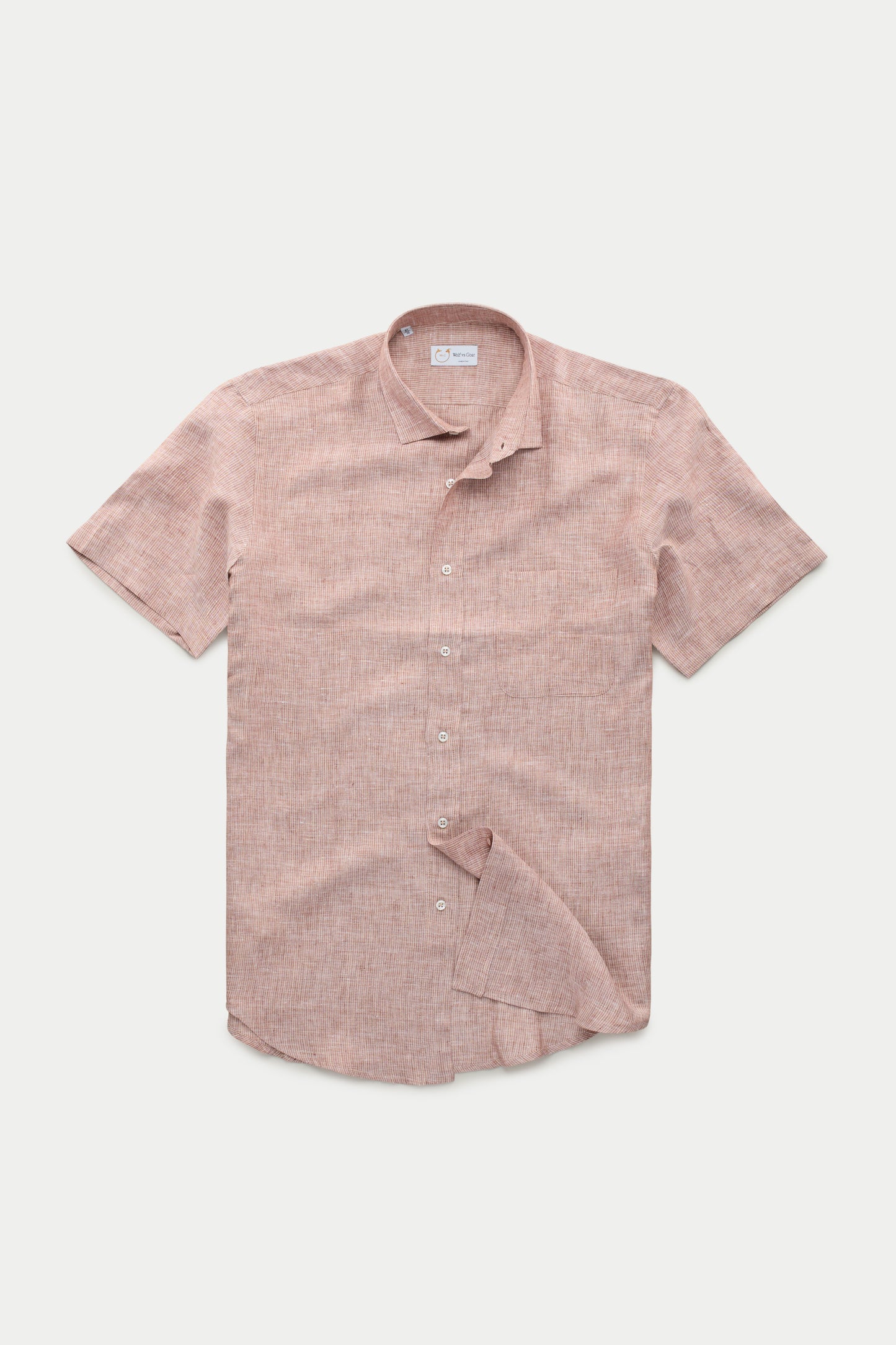 Regular Short Sleeve Linen Shirt Sahara Barrè