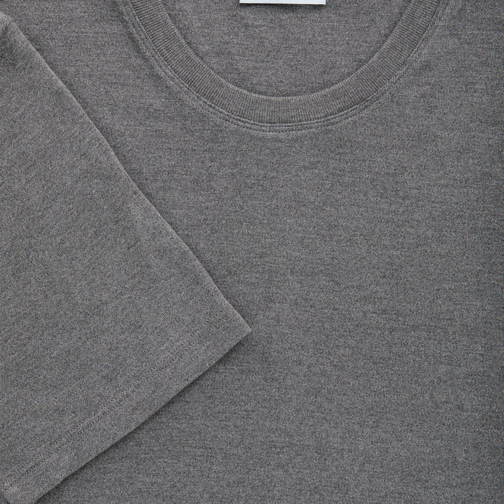 Heavyweight Bamboo Sorona Interlock Short Sleeve Crew Grey