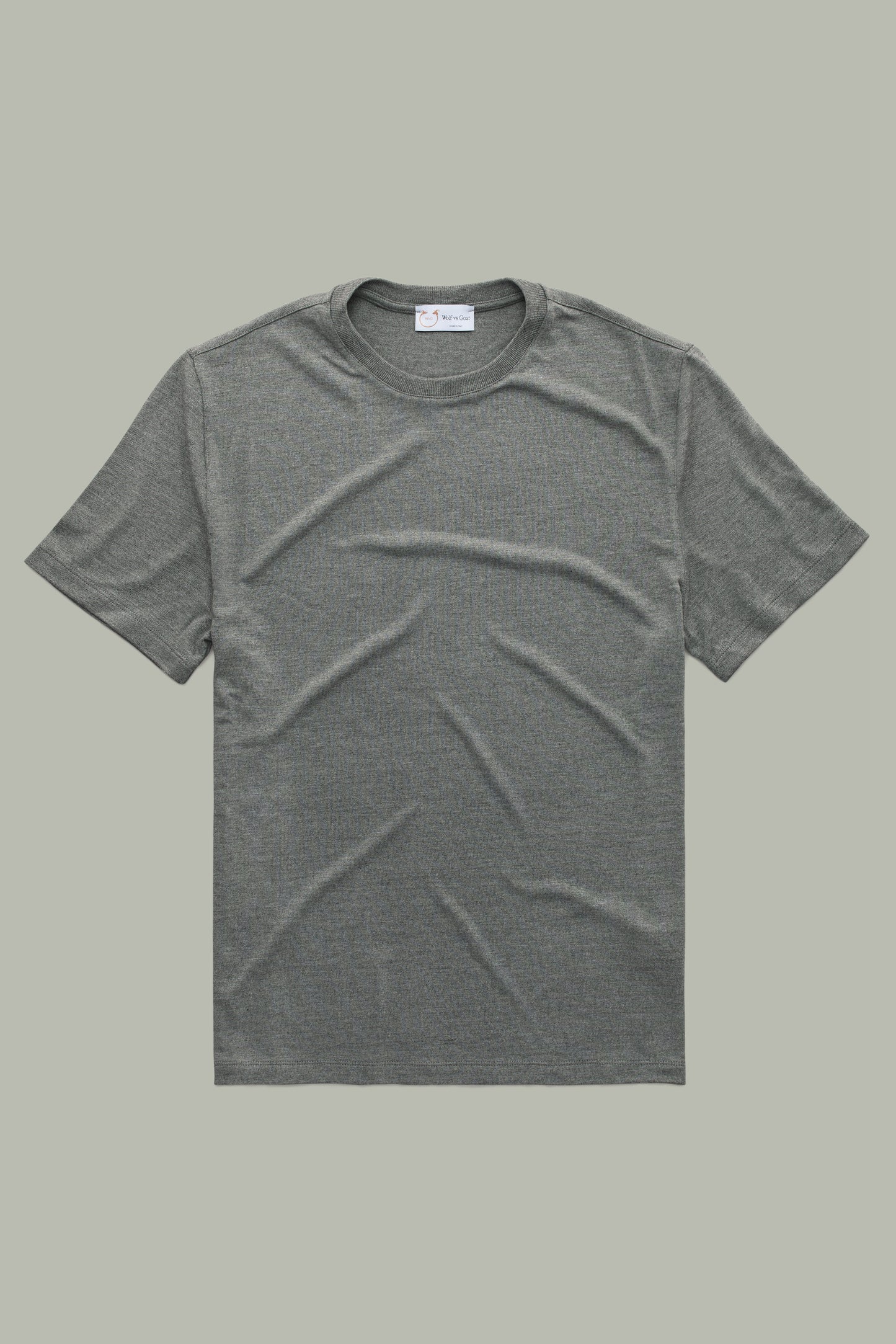 Heavyweight Short Sleeve Bamboo Sorona Jersey Crewneck Grey