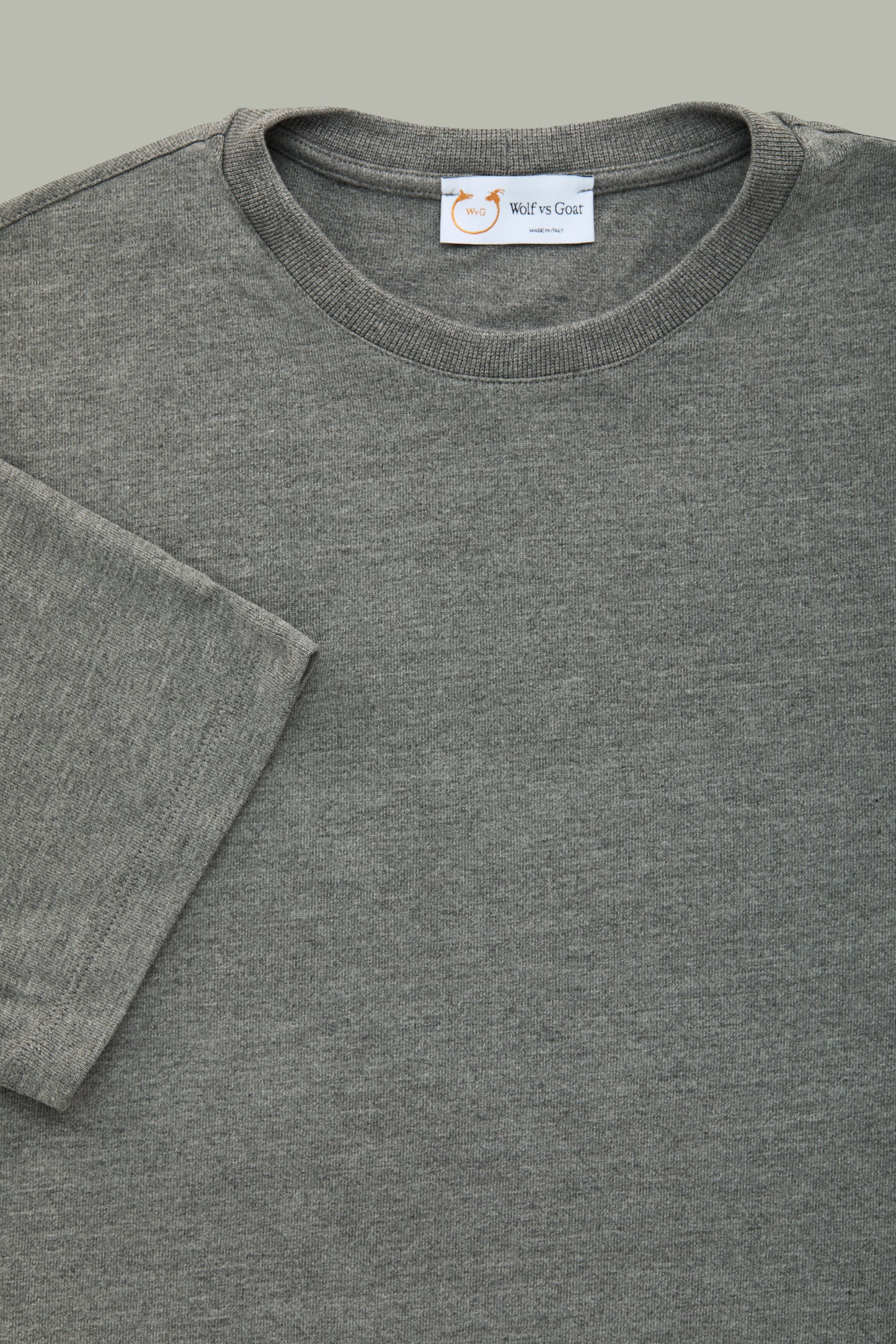 Heavyweight Short Sleeve Bamboo Sorona Jersey Crewneck Grey