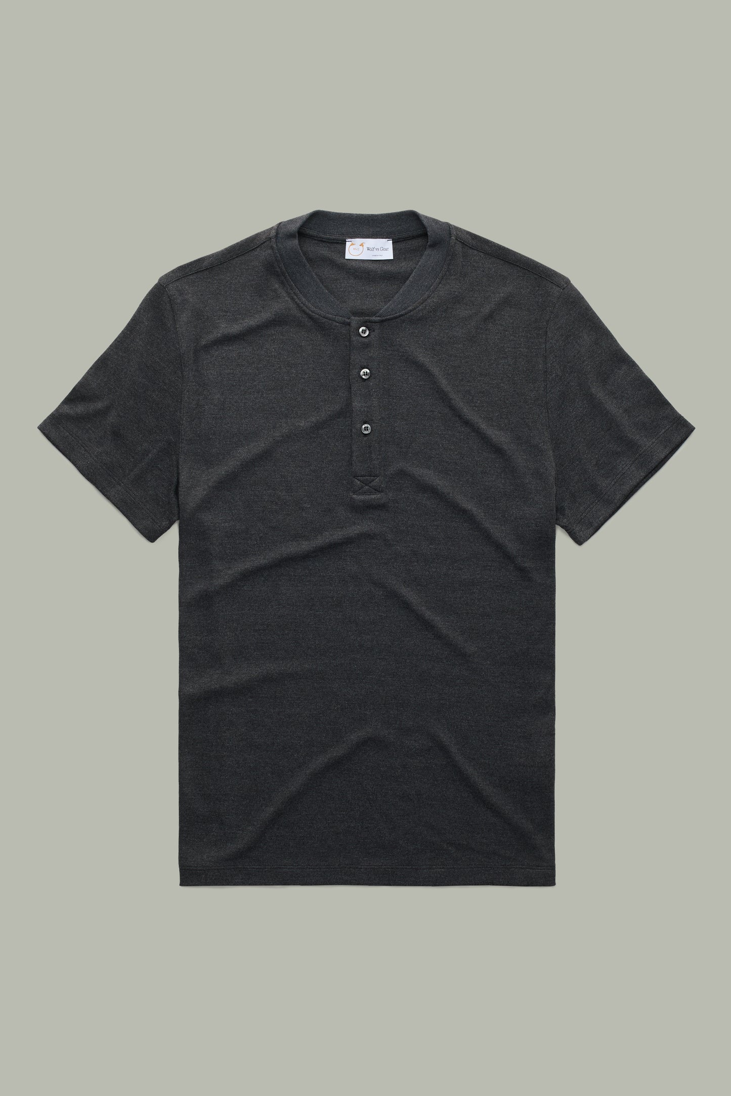 Henley Short Sleeve Bamboo Sorona Interlock Black