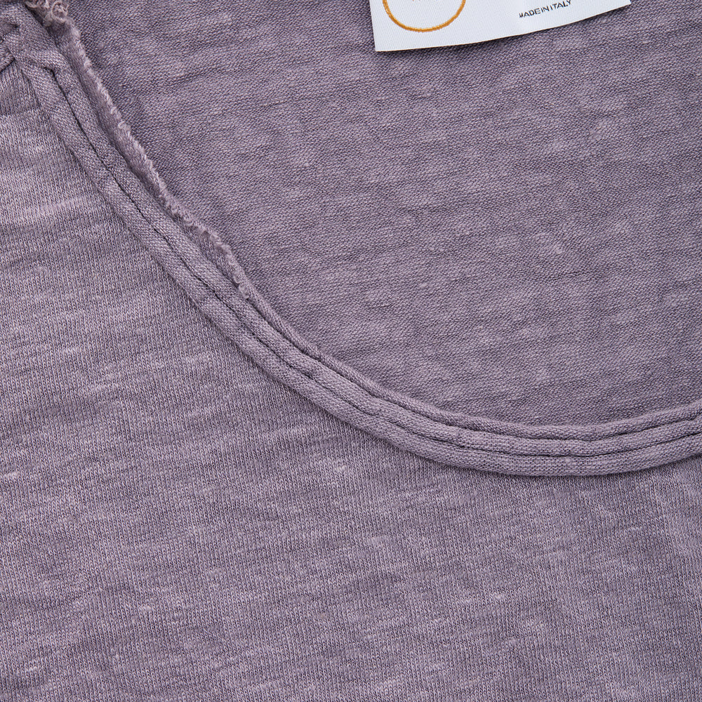 
                  
                    Short Sleeve Linen Roll Neck Tee Shirt Purple Sage
                  
                