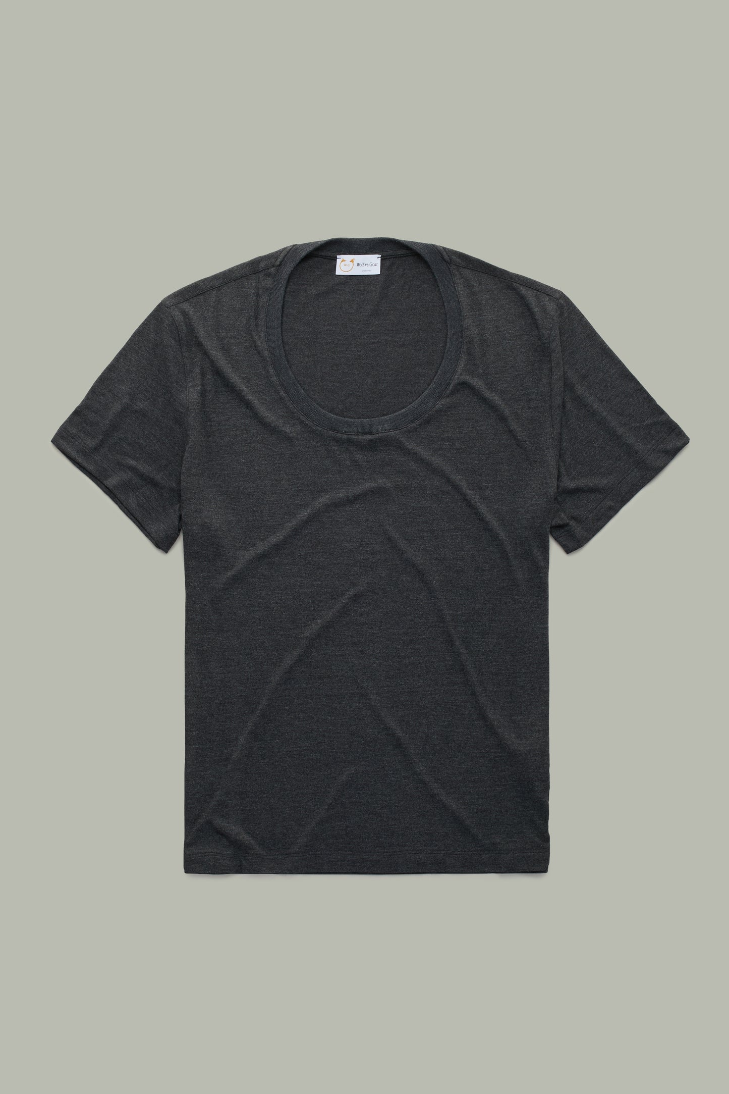 Shaggy Scoop Neck  Black