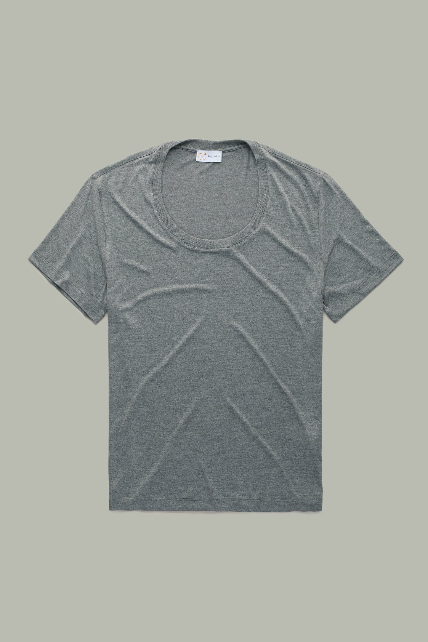 Shaggy Scoop Neck  Gray