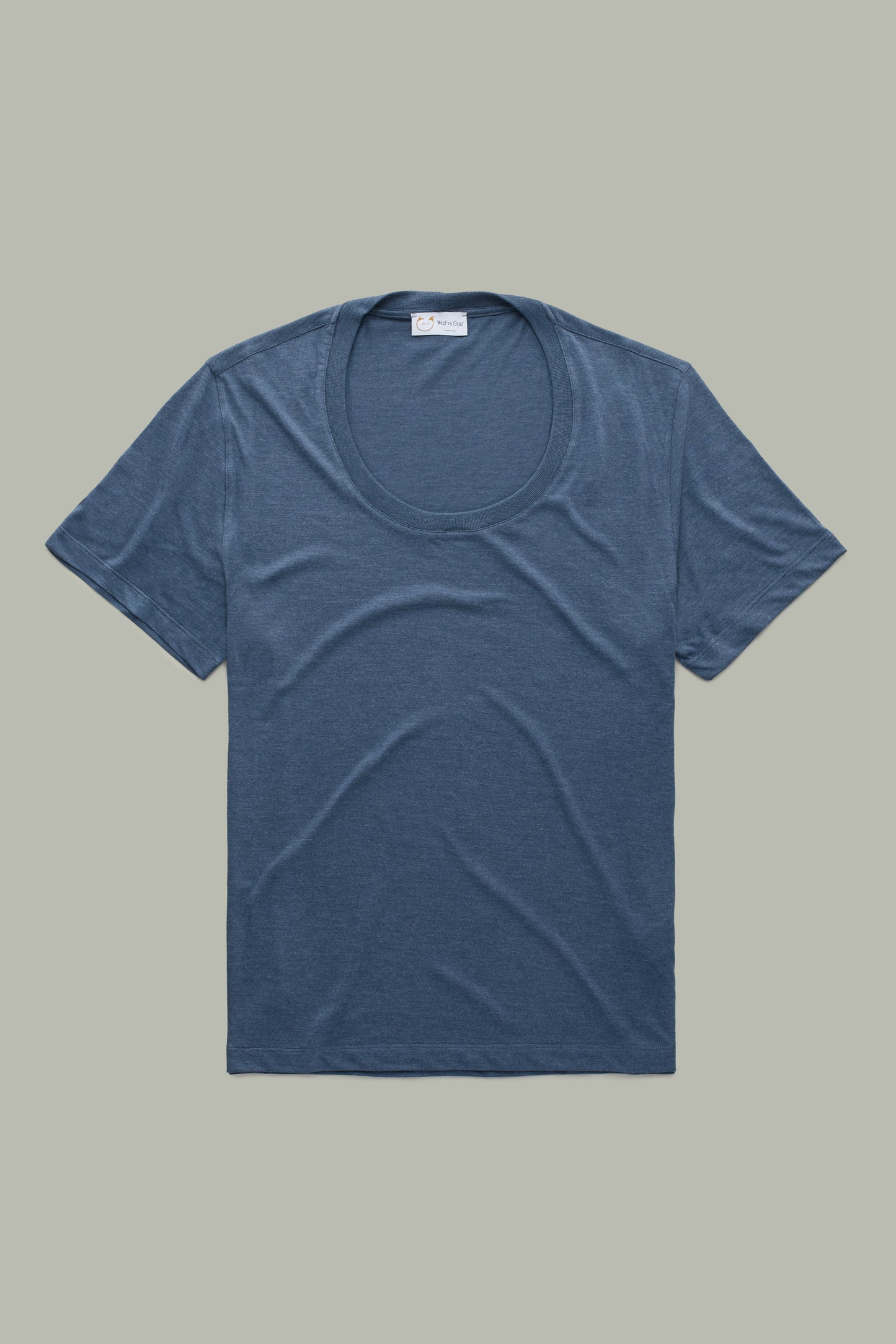 Shaggy Scoop Neck  Navy