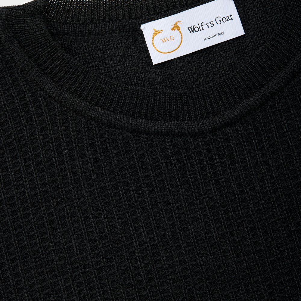 
                  
                    Long Sleeve Wool Knitted Waffle Crewneck 3 Color Options
                  
                